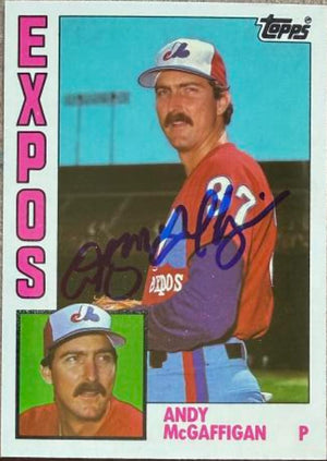 Andy McGaffigan Signed 1984 Topps Traded Tiffany Baseball Card - Montreal Expos #78T