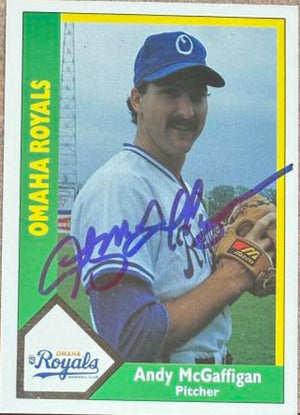 Andy McGaffigan Signed 1990 CMC Baseball Card - Omaha Royals #185