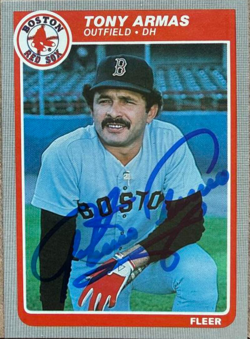 Tony Armas Signed 1985 Fleer Baseball Card - Boston Red Sox #785