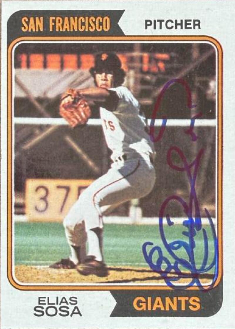 Elias Sosa Signed 1974 Topps Baseball Card - San Francisco Giants #54