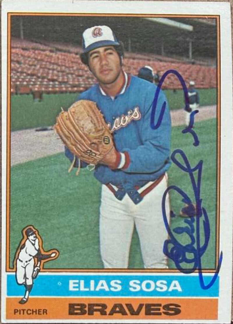 Elias Sosa Signed 1976 Topps Baseball Card - Atlanta Braves #364