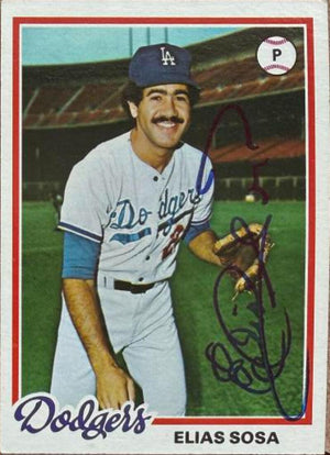 Elias Sosa Signed 1978 Topps Baseball Card - Los Angeles Dodgers #694