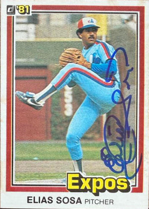 Elias Sosa Signed 1981 Donruss Baseball Card - Montreal Expos #599