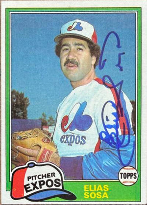 Elias Sosa Signed 1981 Topps Baseball Card - Montreal Expos #181