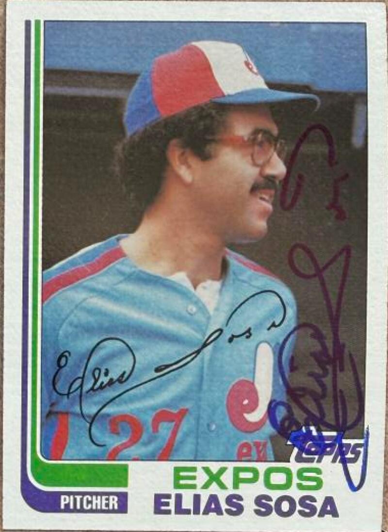 Elias Sosa Signed 1982 Topps Baseball Card - Montreal Expos #414