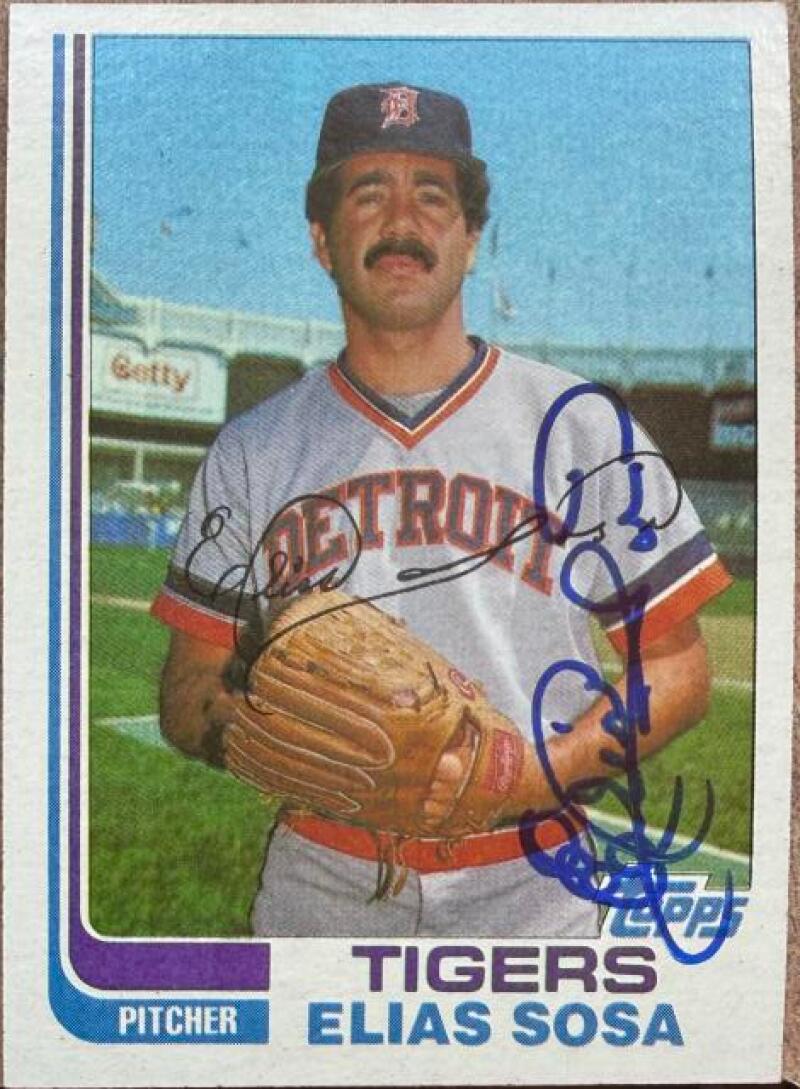 Elias Sosa Signed 1982 Topps Traded Baseball Card -Detroit Tigers #112T