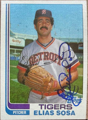 Elias Sosa Signed 1982 Topps Traded Baseball Card -Detroit Tigers #112T