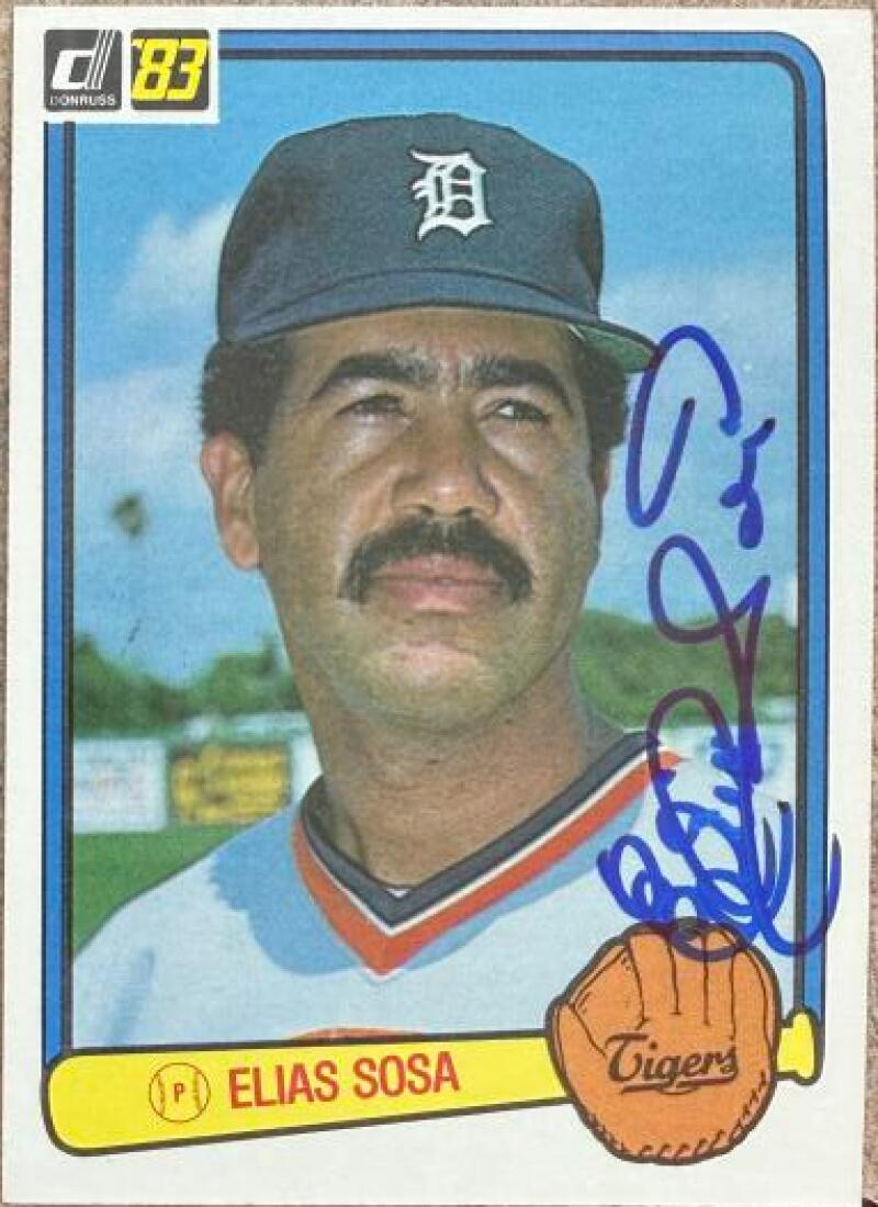 Elias Sosa Signed 1983 Donruss Baseball Card -Detroit Tigers #259