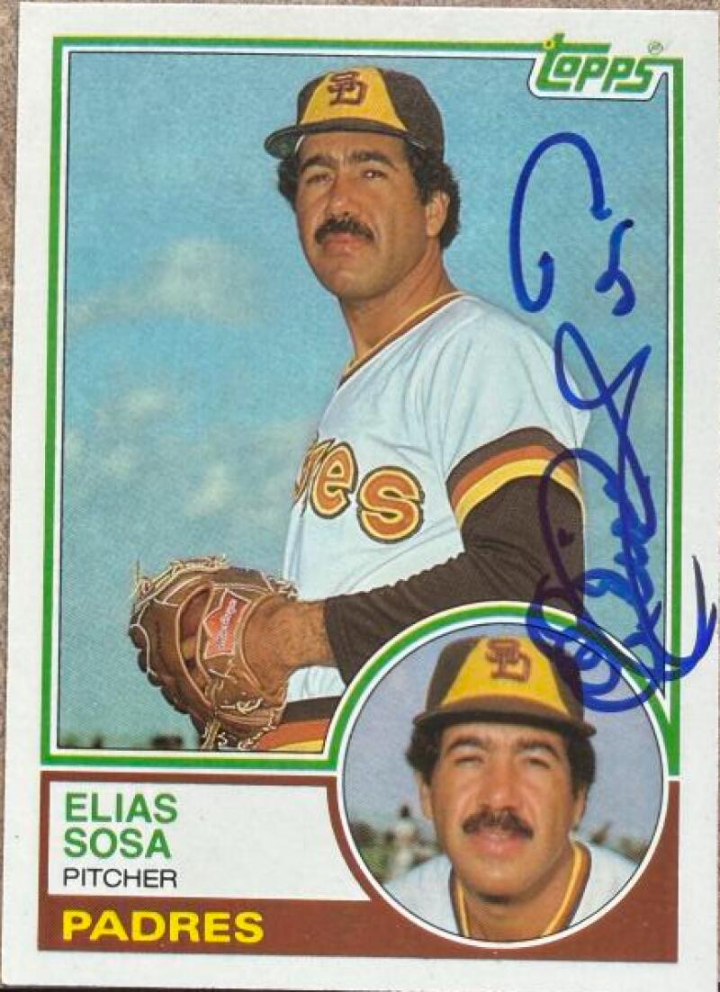 Elias Sosa Signed 1983 Topps Traded Baseball Card - San Diego Padres #107T