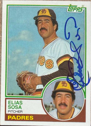 Elias Sosa Signed 1983 Topps Traded Baseball Card - San Diego Padres #107T