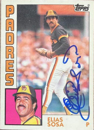 Elias Sosa Signed 1984 Topps Tiffany Baseball Card - San Diego Padres #503