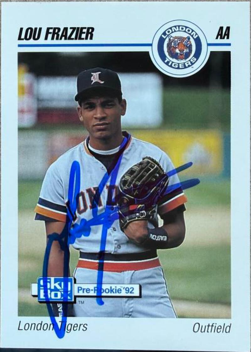 Lou Frazier Signed 1992 SkyBox AA Baseball Card - London Tigers #173