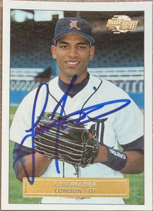 Lou Frazier Signed 1992-93 Fleer Excel Baseball Card - London Tigers #171
