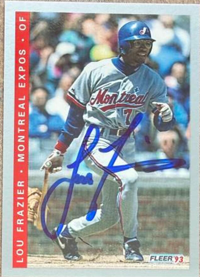 Lou Frazier Signed 1993 Fleer Final Edition Baseball Card - Montreal Expos #F-93
