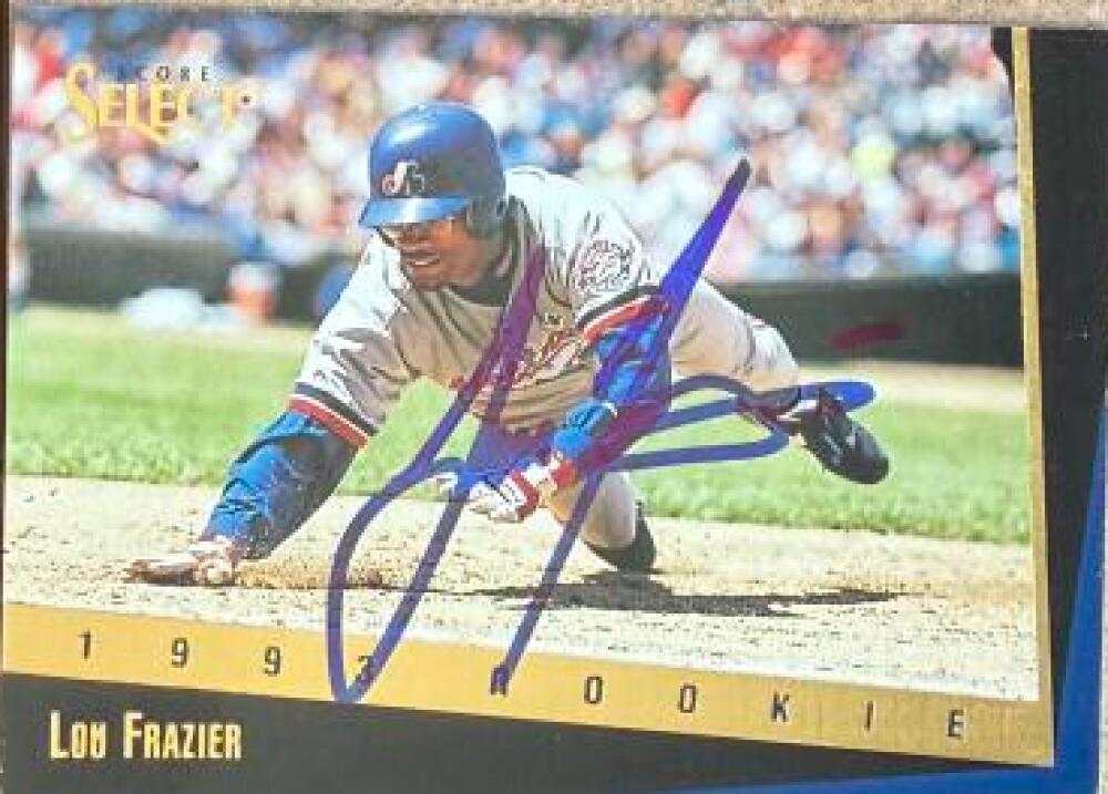 Lou Frazier Signed 1993 Score Select Rookie & Traded Card - Montreal Expos #49T