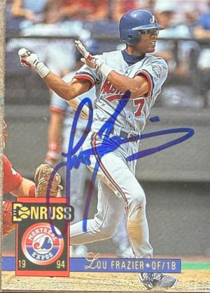 Lou Frazier Signed 1994 Donruss Baseball Card - Montreal Expos #524