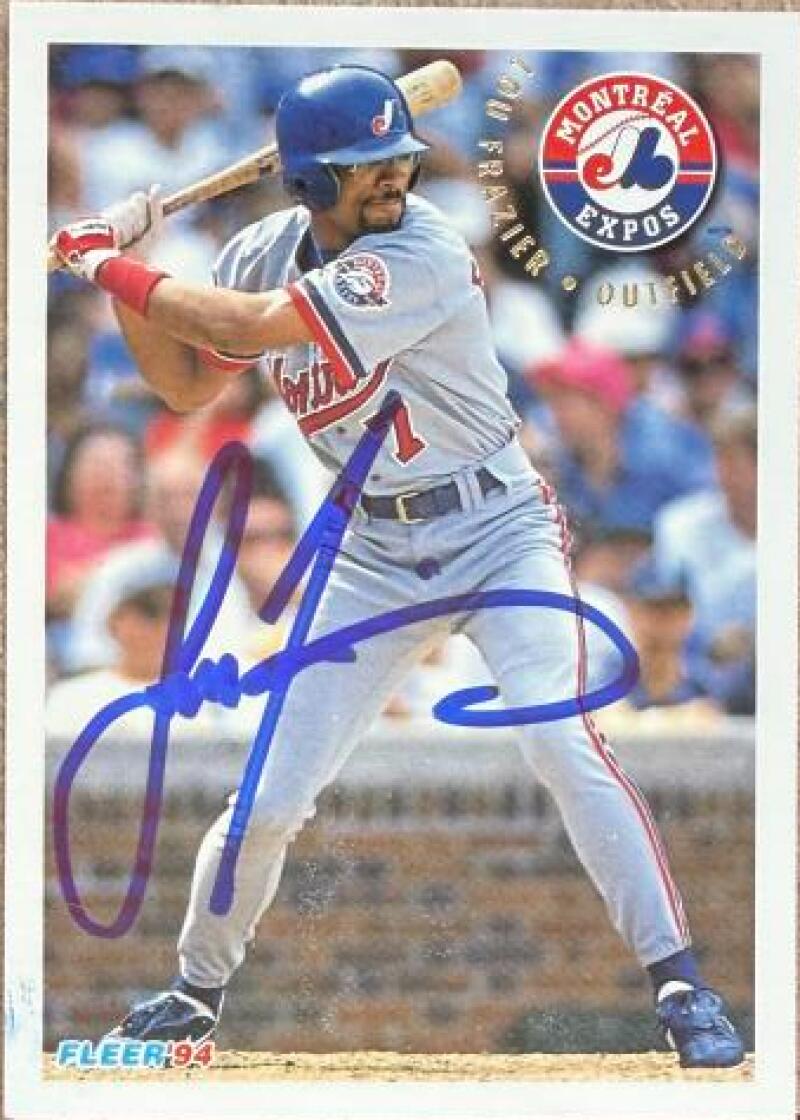 Lou Frazier Signed 1994 Fleer Baseball Card - Montreal Expos #539