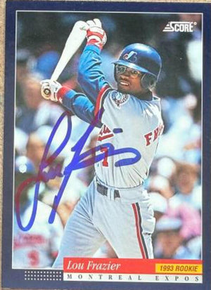 Lou Frazier Signed 1994 Score Baseball Card - Montreal Expos #577