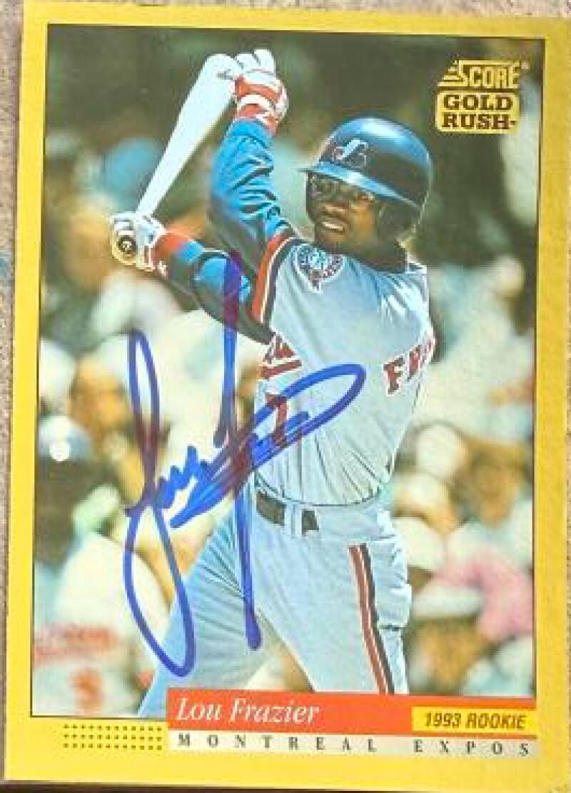 Lou Frazier Signed 1994 Score Gold Rush Baseball Card - Montreal Expos #577