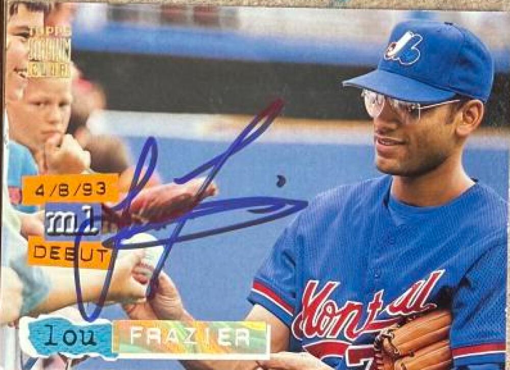 Lou Frazier Signed 1994 Stadium Club Golden Rainbow Baseball Card - Montreal Expos #517