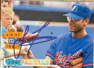 Lou Frazier Signed 1994 Stadium Club Golden Rainbow Baseball Card - Montreal Expos #517