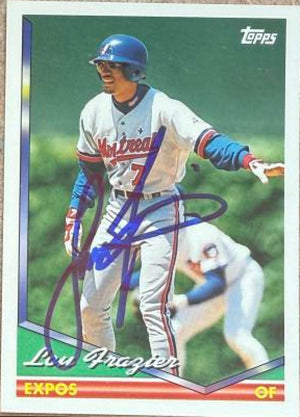 Lou Frazier Signed 1994 Topps Baseball Card - Montreal Expos #192