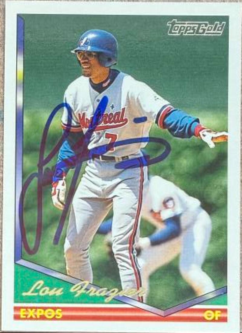 Lou Frazier Signed 1994 Topps Gold Baseball Card - Montreal Expos #192