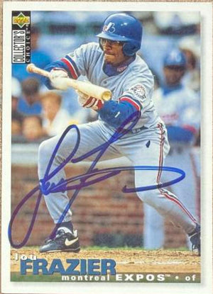 Lou Frazier Signed 1995 Collector's Choice Baseball Card - Montreal Expos #242