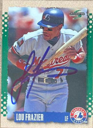 Lou Frazier Signed 1995 Score Baseball Card - Montreal Expos #135
