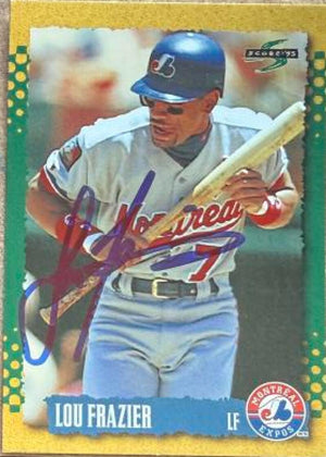 Lou Frazier Signed 1995 Score Gold Rush Baseball Card - Montreal Expos #135