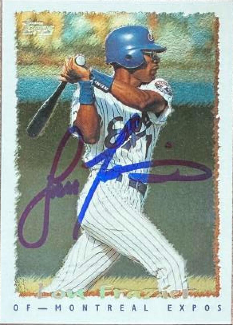 Lou Frazier Signed 1995 Topps Cyberstats Baseball Card - Montreal Expos #237