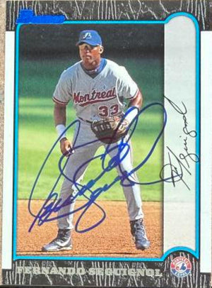 Fernando Seguignol Signed 1999 Bowman Baseball Card - Montreal Expos #205