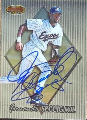 Fernando Seguignol Signed 1999 Bowman's Best Baseball Card - Montreal Expos #144