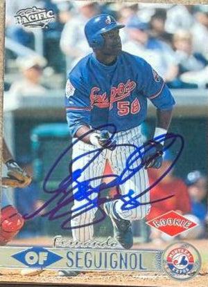 Fernando Seguignol Signed 1999 Pacific Baseball Card - Montreal Expos #270