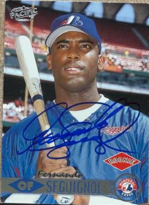 Fernando Seguignol Signed 1999 Pacific Baseball Card - Montreal Expos #270
