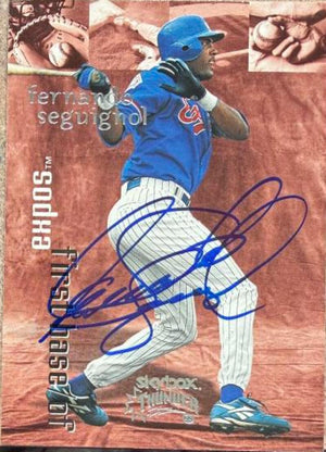 Fernando Seguignol Signed 1999 SkyBox Thunder Baseball Card - Montreal Expos #82