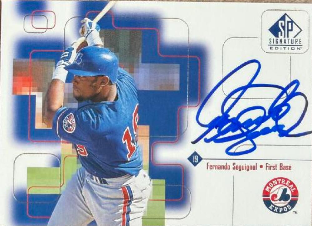 Fernando Seguignol Signed 1999 SP Signature Edition Baseball Card - Montreal Expos #83