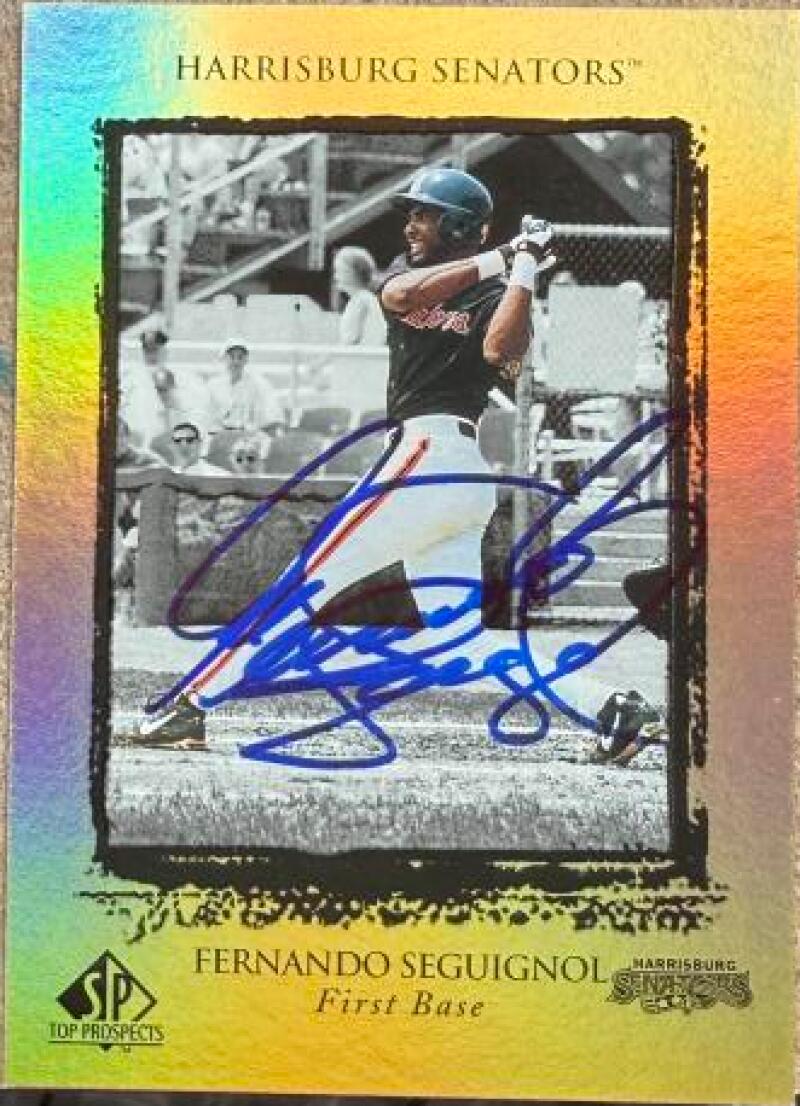 Fernando Seguignol Signed 1999 SP Top Prospects Baseball Card - Montreal Expos #110