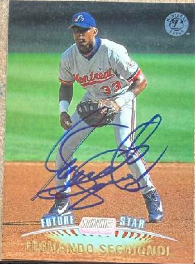 Fernando Seguignol Signed 1999 Stadium Club Baseball Card - Montreal Expos #348
