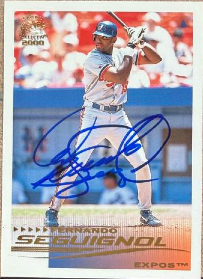 Fernando Seguignol Signed 2000 Pacific Crown Collection Baseball Card - Montreal Expos #170