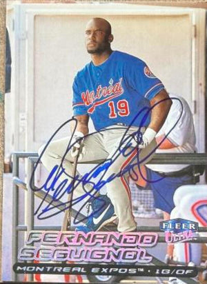 Fernando Seguignol Signed 2000 Fleer Ultra Baseball Card - Montreal Expos #34