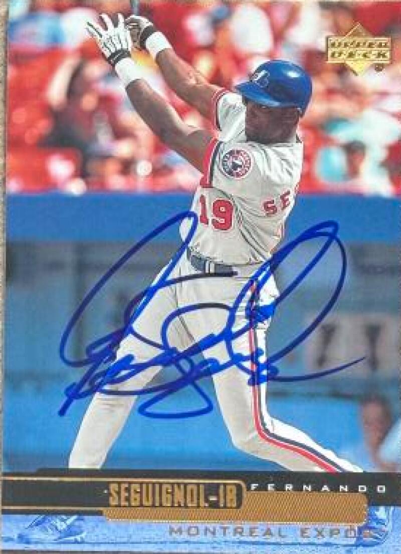 Fernando Seguignol Signed 2000 Upper Deck Baseball Card - Montreal Expos #165