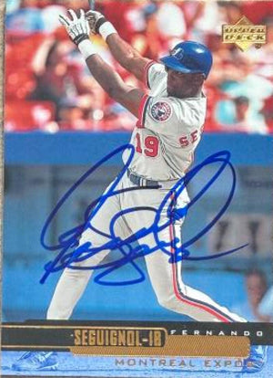Fernando Seguignol Signed 2000 Upper Deck Baseball Card - Montreal Expos #165