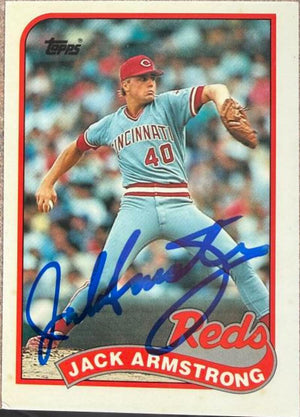 Jack Armstrong Signed 1989 Topps Tiffany Baseball Card - Cincinnati Reds #317