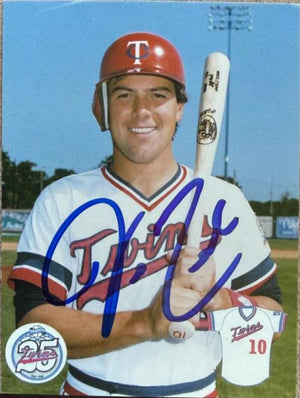 Jeff Reed Signed 1986 BRF Baseball Card - Minnesota Twins #7