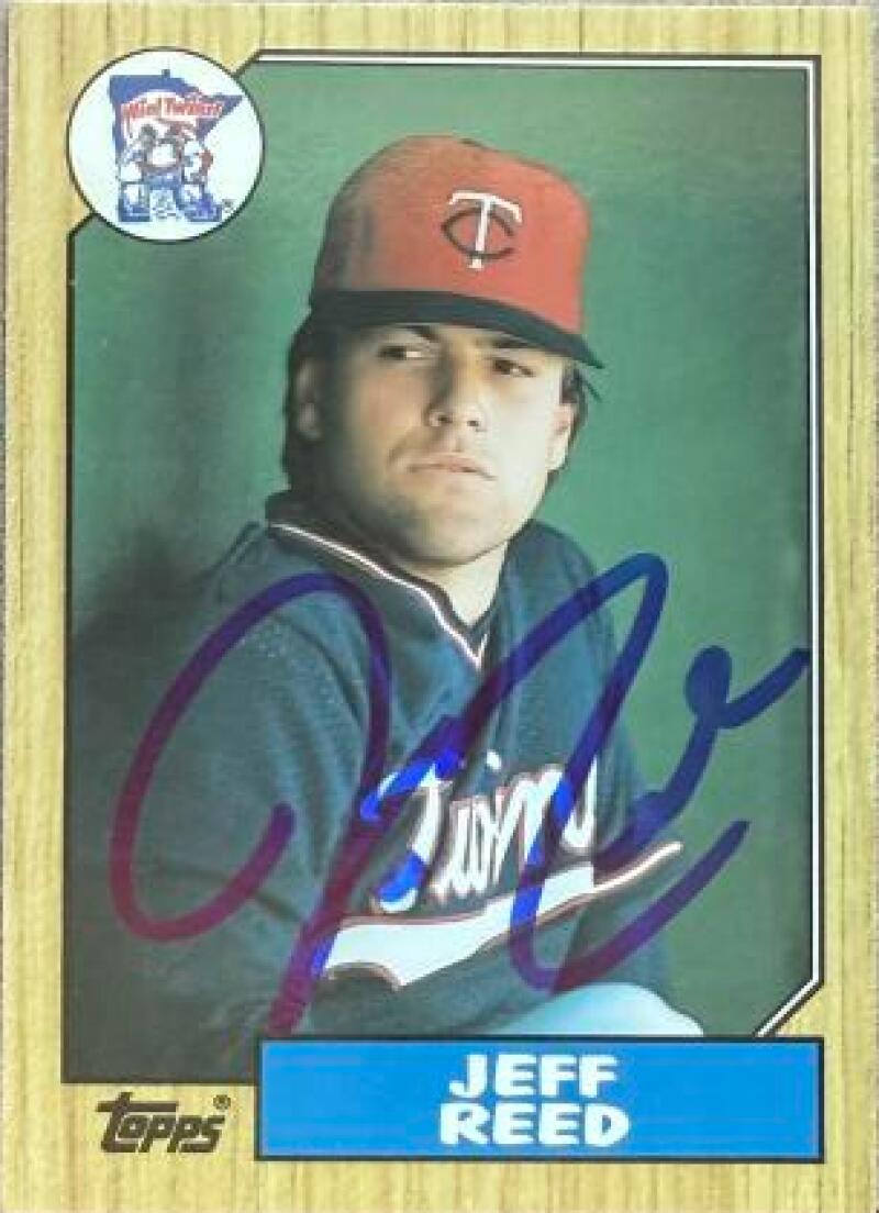 Jeff Reed Signed 1987 Topps TIFFANY Baseball Card - Minnesota Twins #247