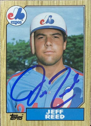 Jeff Reed Signed 1987 Topps Traded Baseball Card - Montreal Expos #100T