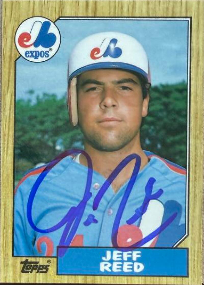 Jeff Reed Signed 1987 Topps Traded Tiffany Baseball Card - Montreal Expos #100T