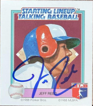 Jeff Reed Signed 1988 Parker Bros Starting Lineup Talking Baseball Card - Montreal Expos #12