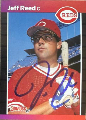Jeff Reed Signed 1989 Donruss Baseball Card - Cincinnati Reds #469
